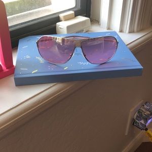 Vintage pink Dior sunglasses with rhinestone